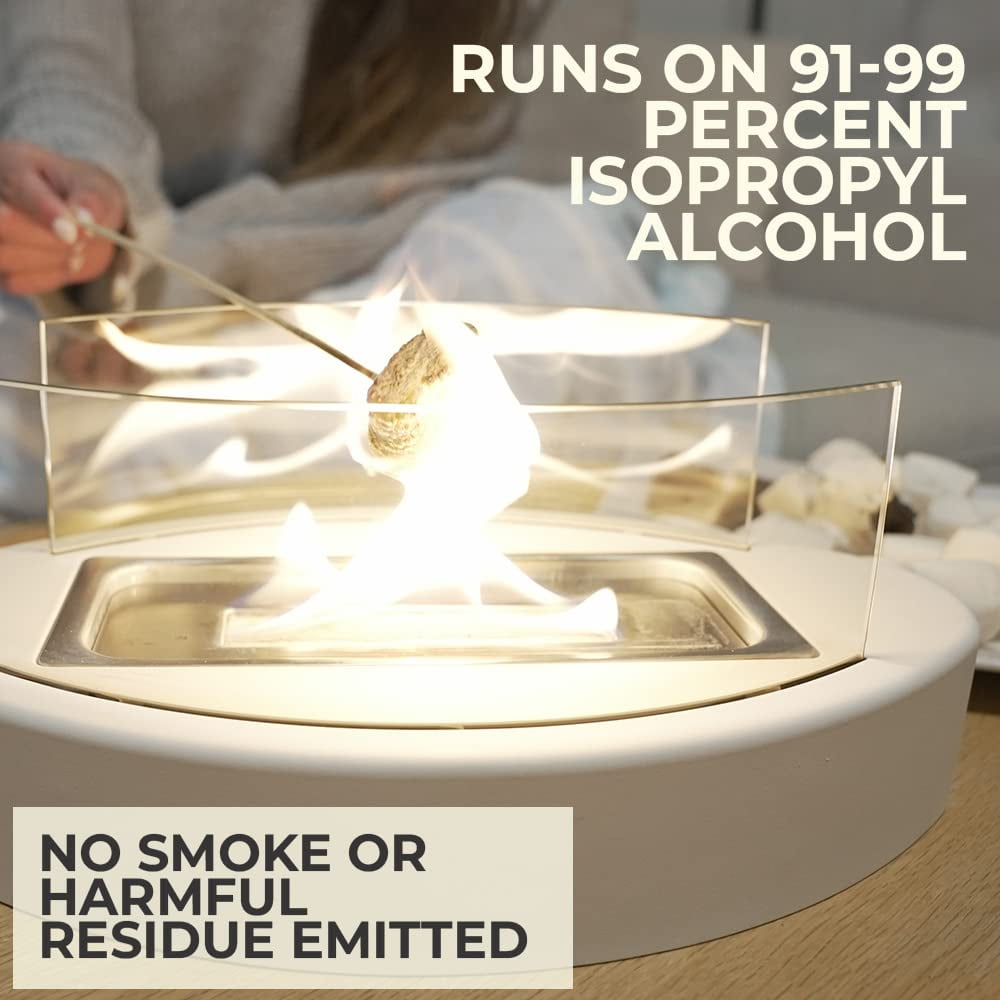 KORNIFUL Premium Gel Fuel Tabletop Fireplace - Indoor Fire Pit Tabletop & Outdoor Table Top Fireplace, Gift for Balcony Home Decor, Patio and Christmas