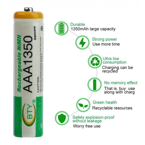 4pcs AAA Battery High Performance Rechargeable Battery Large Capacity Portable Replacement Battery Fast Charging