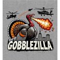 thumbnail image 5 of Turkey Gobblezilla Adult Heather Gray Long Sleeve Hoodie-Medium, 5 of 6