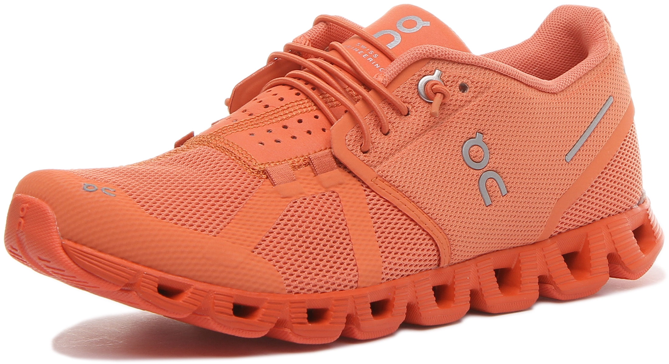 On Running Cloud Monochrome Women's Lace Up Running Shoes In Orange Size 5