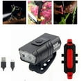 thumbnail image 4 of Bike Lights, Bike Light Set USB Rechargeable Bicycle Light Waterproof Front Light Cycling Tale Light Black, 4 of 8
