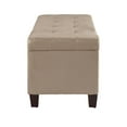 thumbnail image 2 of Charlotte Beige Shoe Storage Ottoman, 2 of 7