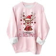 thumbnail image 1 of WEAIXIMIUNG Sweat à Demi-Zip pour Femmes 3TG Sweat de Noël pour Femmes Design Père Noël et Arbre Col Rond, 1 of 4