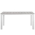 thumbnail image 6 of Side Dining Chair and Table Set, White Light Gray, Metal, Outdoor Patio Balcony Cafe Bistro Garden Hospitality Restaurant, Modern Contemporary HB32680, 6 of 7