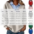 thumbnail image 2 of Ohufall Oversized Two-In-One Sweater for Women, Deep V Neck Built-In Collar Casual Layering Top, 2 of 6