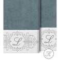 thumbnail image 2 of Authentic Hotel and Spa  100% Turkish Cotton Monica 2PC Embellished Bath Towel Set Teal K, 2 of 3