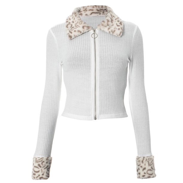 DEEPTOWN-cárdigan de leopardo para mujer, ropa de calle de manga larga con cuello en V japonés Gyaru, cárdigan Sexy ajustado, suéter Y2k Vintage, Top Autuam