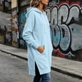 thumbnail image 7 of Xaqiouau Womens Hooded Sweatshirt Dress Long Sleeve Pullover Hoodie Dress Casual Loose Tunic Dress with Kangaroo Pocket Fall Winter Outfit, 7 of 7