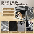 thumbnail image 2 of Dog Crates,Collapsible Soft Travel Crate for Medium Dogs (3 Year Warranty), Indoor & Outdoor Portable Pet Kennel with Chew Proof Mesh Door (30" L x 21" W x 21" H, Dark Gray), 2 of 18