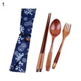 thumbnail image 7 of Cutlery Set, Portable Travel Chinese Style Wood Chopsticks Spoon Fork with Storage Pouch Cloth Bag Kitchen Cooking Tools for Outdoor Travel, 7 of 7