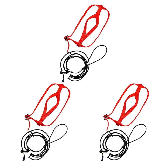 Baohd Bird Harness Nylon Leash Training Rope Handy to Wear Anti-bite Convenience Red 3Set