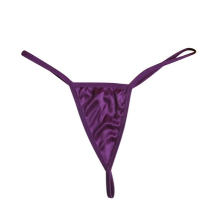 

XINSHIDE Ladies Leopard Panty Purple Comfort Thongs 1-Pack Female Underpants