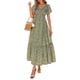 thumbnail image 1 of Vestido PRETTYGARDEN 2025 Boho Floral Maxi Cuello en V XXL, 1 of 8