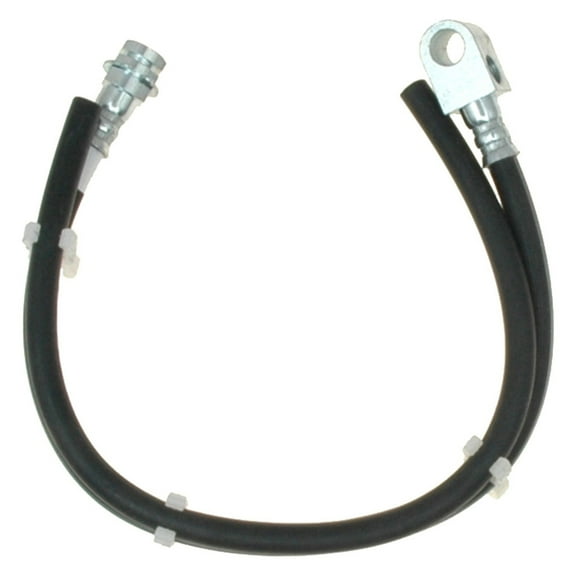 Genuine AC Delco For Ford E-450 Econoline Super Duty 1999 2000 2001 2002 Brake Hydraulic Hose Rear, Center | Corrosion Resistant Steel | Black | 457.2MM Brake Hose | 3/8-24 End 2 Fitting | For 180372