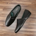 thumbnail image 6 of Pamir Men's Genuine Leather Opera Slippers with Memory Foam Insole and Leather Outsole Size US 12 M Black, 6 of 9