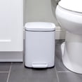 thumbnail image 4 of Qualiazero Kitchen Bathroom Trash Can Combo, 13.2 Gallon and Two 1.3 Gallon Stainless Steel Step Garbage Bin with Soft Close Lid, White, 4 of 14