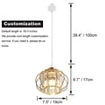 thumbnail image 5 of Kiven H-Type track lighting pendants, h track pendant lights with Crystal Lampshade,Modern Decorative Track Lighting Fixture for Hallway Restaurant Kitchen Island Cafe TB2982, 5 of 7