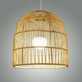 thumbnail image 6 of Rattan Lamp Shade Decor Replacement Handmade Weaved Light Fixture Lamp Shade for Hanging Light, Floor Lamps Pendant Light, Bedroom Home Cafe 25cm x 26cm, 6 of 8