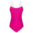 thumbnail image 3 of UPPADA Womens One Piece Swimsuit Solid Color Spaghetti Straps Bathing Suits Cute Modest Swimsuits 1 Piece Swim Tanks Retro Bathing Suits Hot Pink,L, 3 of 6