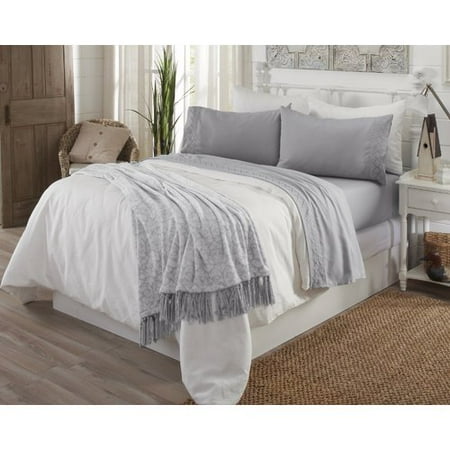 Home Fashion Designs Wexford Ultra Soft Double Brushed Microfiber Home Fashion Designs Wexford Ultra Soft Double Brushed Microfiber Sheet Set With Embroidered Geometric Pattern