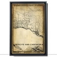 thumbnail image 2 of Carpinteria and Montecito Vintage Map Prints Canvas, California Canvas canvas Carpinteria and Montecito Map City style vintage Canvas , Canvas Wall Art, Street Map Artwork Canvas, 2 of 6
