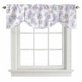 thumbnail image 2 of Jellyfish Coral Tie Up Valances Curtain, Adjustable Kitchen Dreamy Pink Purple Ocean Coastal Valances for Windows Decor, Rod Pocket Short Curtains Set for Bedroom/Bathroom, 60"x18", 2 of 9