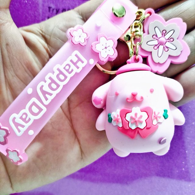 LLavero de estatuilla Sakura Sanrio, modelo de Hello Kitty Melody Kuromi, juguetes de PVC Kt Cat, llavero coleccionable, regalo Fivean unisex