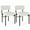 White, variant on Costway Dining Chair Set of 2 with Curved Backrest Padded Seat & Metal Legs for Dining Room Gray