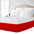 thumbnail image 1 of BedDecor Multi Ruffle Skirt 18 Inches Blood Red/Full Egyptian Cotton Base Valance Sheet, 1 of 5