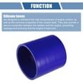 thumbnail image 4 of Unique Bargains 1 Set 90mm 3.54" ID 100mm 3.94" Length 0° Blue Car Silicone Hose with Clamps, 4 of 7
