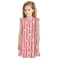 thumbnail image 1 of Fotbe Popcorn 1 Vestido de Dormir para Niñas de 3 a 10 Años, Mangas Cortas, Estilo Princesa, Pijama Camisón con Mangas Voladas-Large, 1 of 6