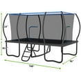 thumbnail image 2 of Jump Into Fun Rectangle Trampoline 8x14FT, 2000LBS Weight Capacity Heavy Duty Outdoor Large Gymnastics Trampolines for Kids and Adults with Enclosure Net, 2 of 9
