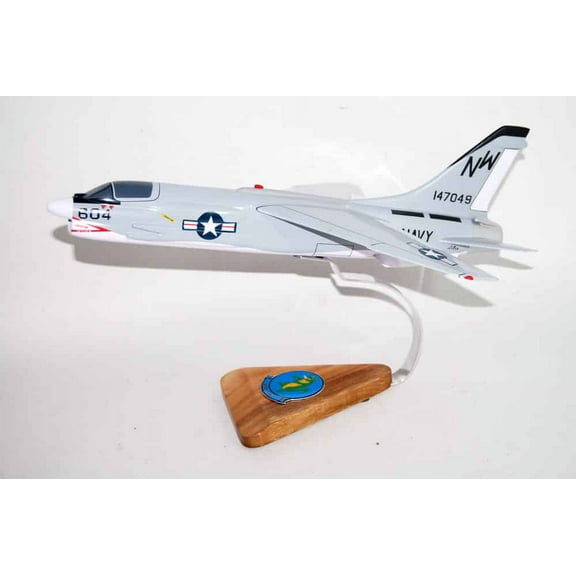 VSF-86 Gators F-8 Crusader Model,Vought F-8 Crusader,18",Mahogany Scale Model