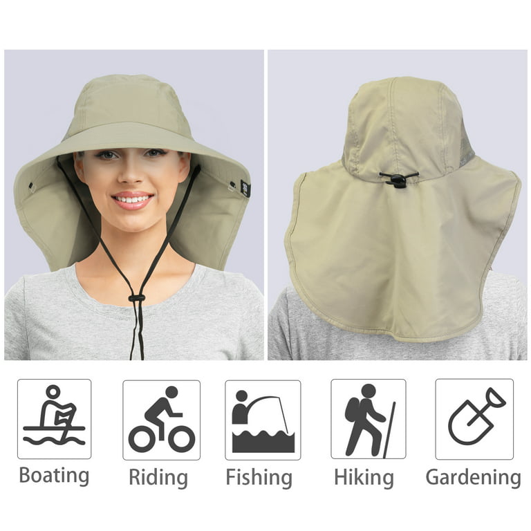 Solaris Outdoor Fishing Hat with Ear Neck Flap Cover Wide Brim Sun Protection SA