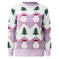 thumbnail image 3 of Cardigan de Noël pour Femme Veste Décontractée des Fêtes Col Rond Tricot Chaud Chandail d'Hiver Doux Mi-Long Manteau Tricoté Mode Chandail, 3 of 5