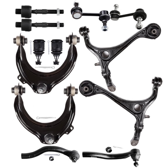 ECCPP - 12PC Lower Control Arm Upper Control Arm and Ball Joint Lower Ball Joint Tie Rod End Sway Bar End Link - Compatible with 2003-2007 for Honda for Accord 2004-2008 for Acura TSX Suspension Kit