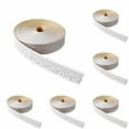 thumbnail image 2 of 5PCS Crown Molding Peel and Stick 3D Flexible Foam Wall Trim White Self Adhesive Wallpaper Border Sticky Decorative Edging Baseboard Lines for Mirror Border Wall DIY Decor 90x3 inch, 2 of 5