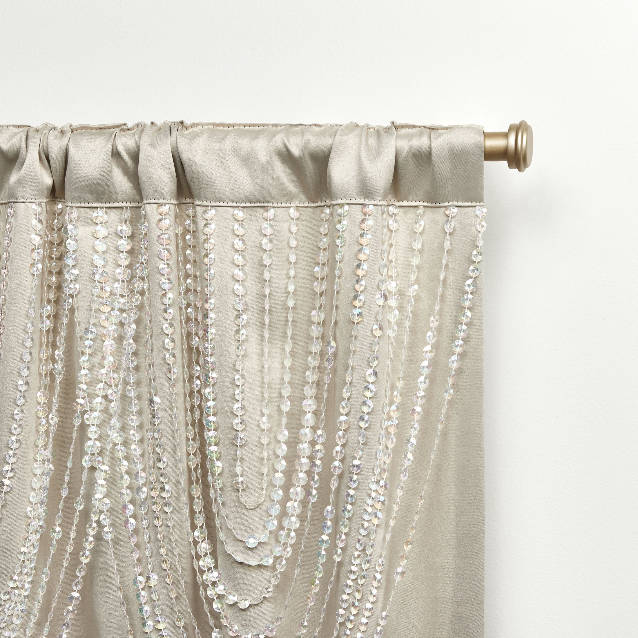 Exclusive Home Bliss Room Darkening Blackout HIdden Tab Top Curtain Panels, 54"x84", Sand, Set of 2