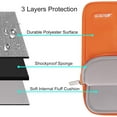 thumbnail image 4 of Mosiso Polyester Vertical Style Water Repellent Laptop Sleeve Case Bag Cover with Pocket for MacBook Air 13 inch M3 M2 M1 2018-2024 / Pro 13 inch M2 M1 2016-2024, Orange, 4 of 5