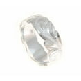 thumbnail image 2 of Sterling silver 925 Hawaiian 8mm ring plumeria flower scroll scallop cut out size 3.5, 2 of 4