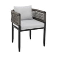 thumbnail image 2 of Benjara Folo 5pc Outdoor Dining Table Set- Gray Aluminum- 4 Woven Rope Chairs, 2 of 9