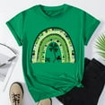 thumbnail image 2 of Yxbdin Womens St Patricks Day T Shirts Plus Size Shamrock Graphic Tee Clover Printed Short Sleeve Shirt Casual Crew Neck Tops Green XXL, 2 of 6