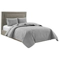 thumbnail image 3 of Legacy Decor Grey Floral Bedspread Coverlet, Queen - Reversible All Season Oversized (3 Count), 3 of 7