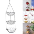 thumbnail image 3 of Panier à Fruits Suspendu en Acier Inoxydable 3 Couches pour Cuisine Restaurants, 3 of 9