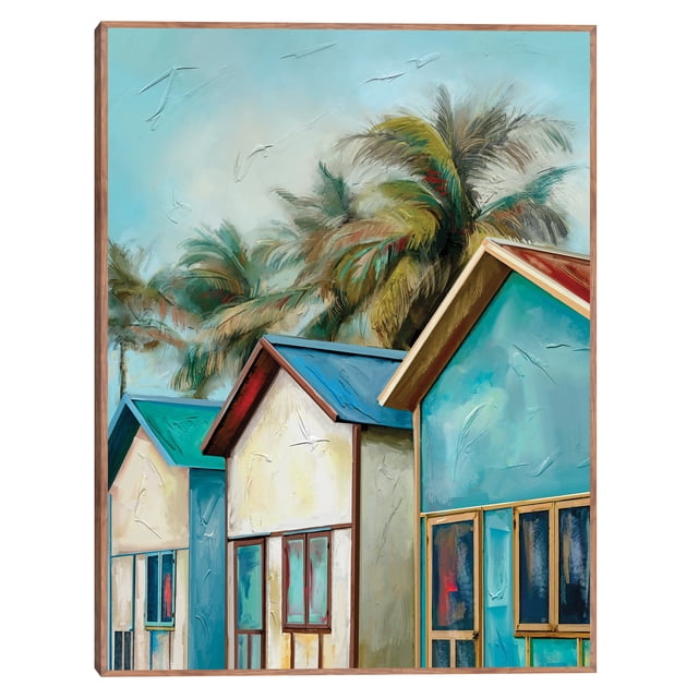 Cuadro Decorativo - Trío de cabaña Jr Impresión en canvas, estrechado