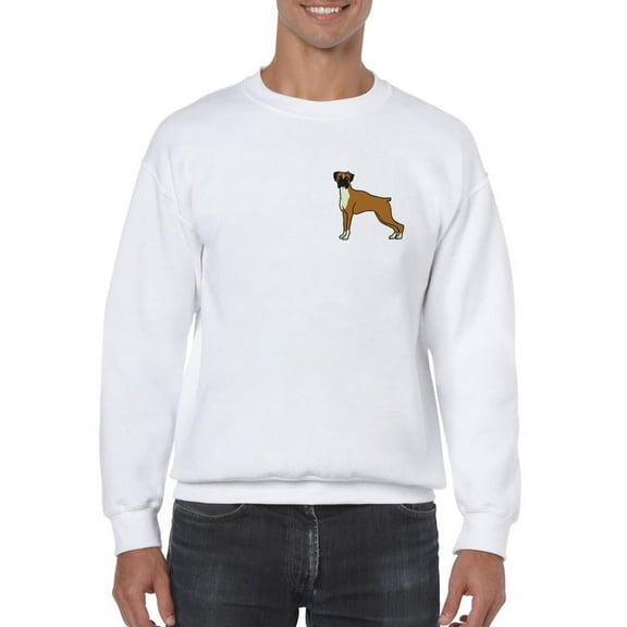Boxer Dog Sweatshirt Men -SPIdeals Designs, Male Large