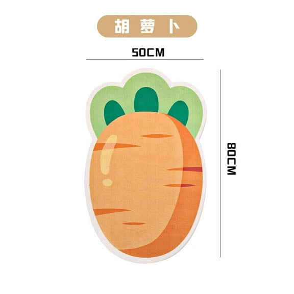 Luoshdecor Wall Mounted Cat Scratching Mat,Cute Carrot Shape Cardboard Scratcher Furniture Protector for Cat Pet 31.5x19.7 in