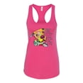 thumbnail image 3 of Wild Bobby, Colorful Pitbul | People Will Know How Large Your Soul | Dean Russo Art Animal Lover Ladies Racerback Tank Top, Raspberry, Small, 3 of 6