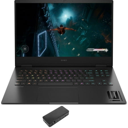 HP OMEN Gaming/Entertainment Laptop (Intel i7-13620H 10-Core, 16.1in 144 Hz Full HD (1920x1080), GeForce RTX 4050, 16GB DDR5 5200MHz RAM, 1TB PCIe SSD, Win 10 Pro) with USB-C Dock