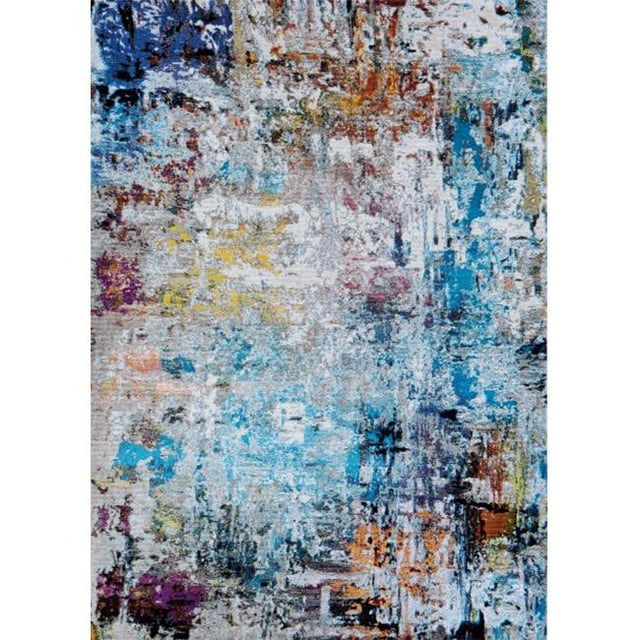 Couristan AV290228023076U 2 ft. 3 in. x 7 ft. 6 in. Gypsy Aquarelle Power Loomed Rectangle Area Rug - Bone & Multicolor